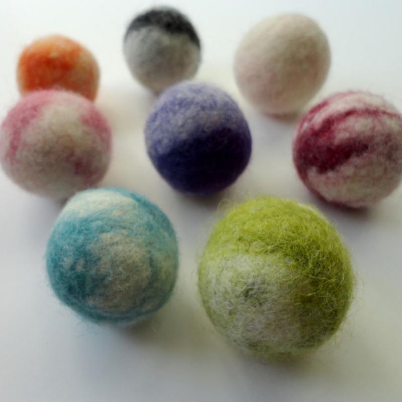 felted wool balls