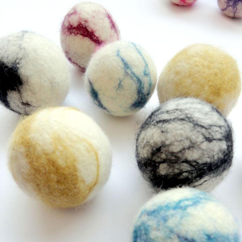 Jumbo felted wool balls 2