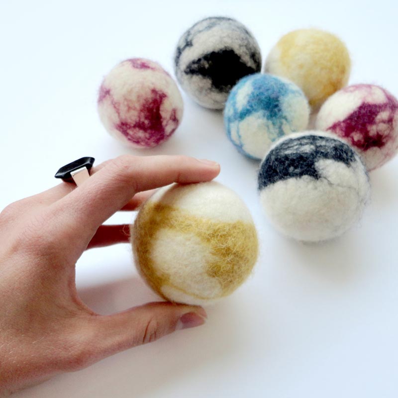 Jumbo felted wool balls 1
