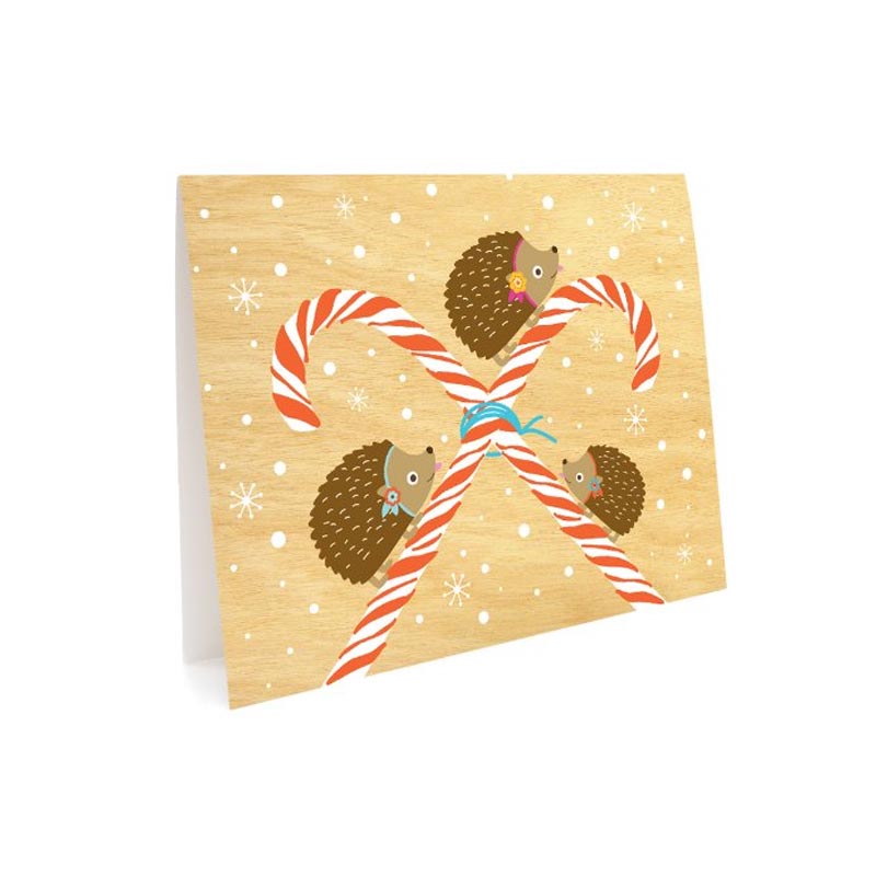 hedgies holiday card front