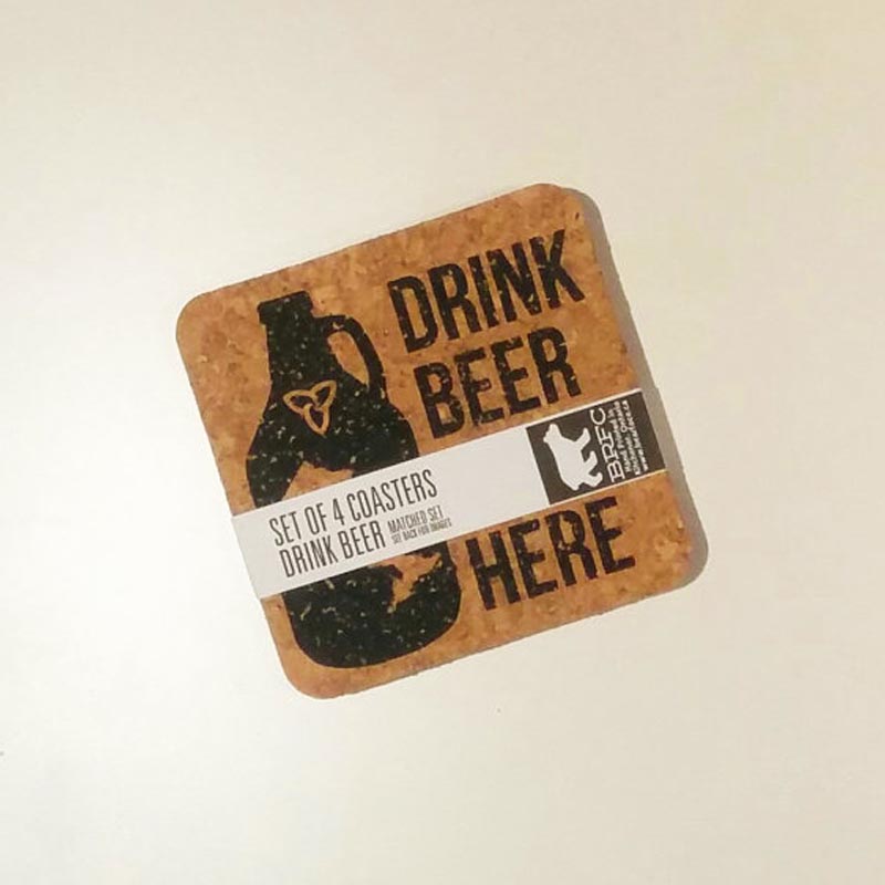 Drink Beer From Here 4 pack coasters