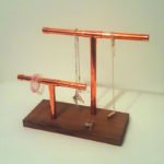 Copper Pipe & Walnut Jewelry Stand by CDN CRFT