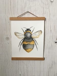 Moon and Co Art. Bee Painting